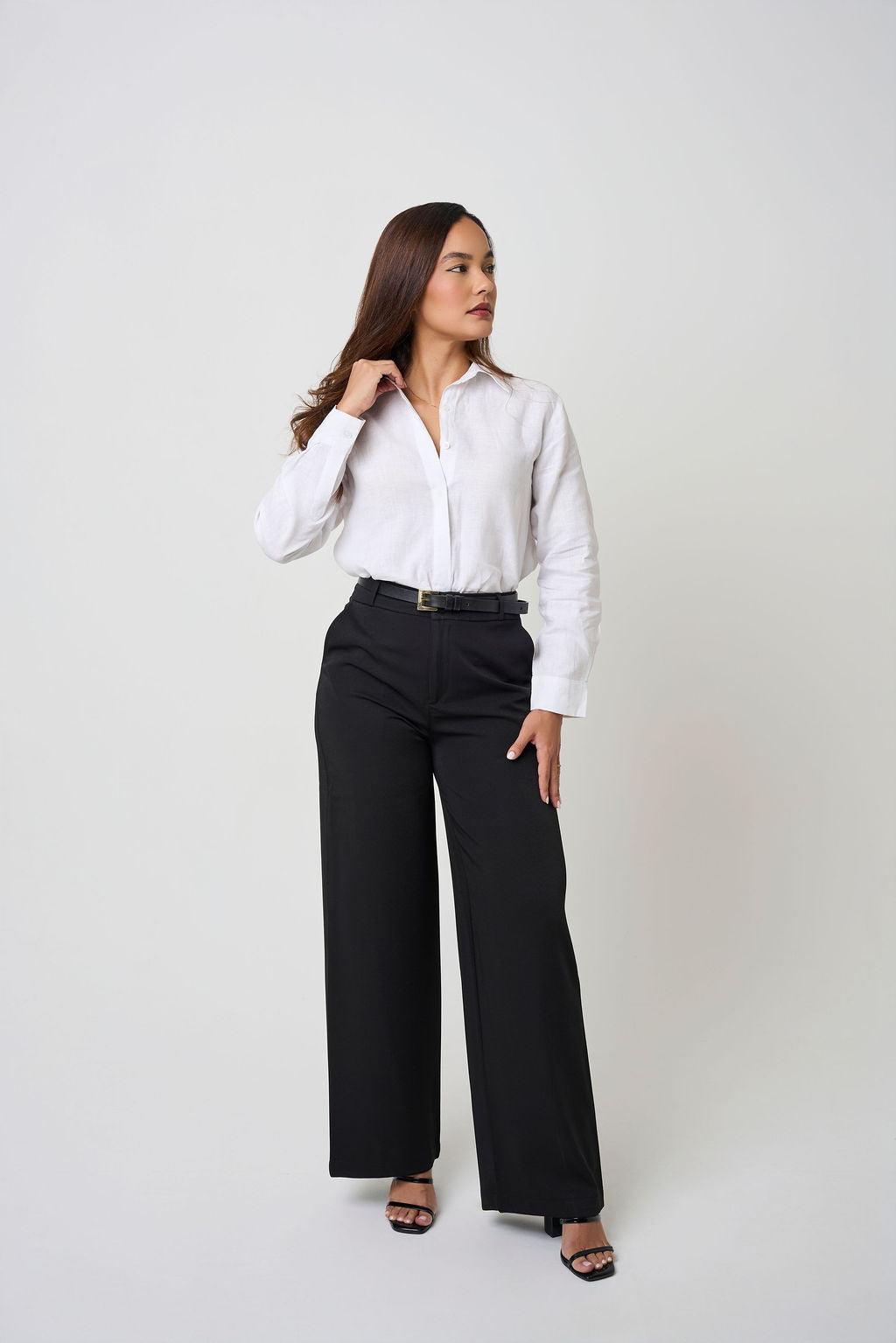 COCO TROUSER BELT LOOPS BLACK