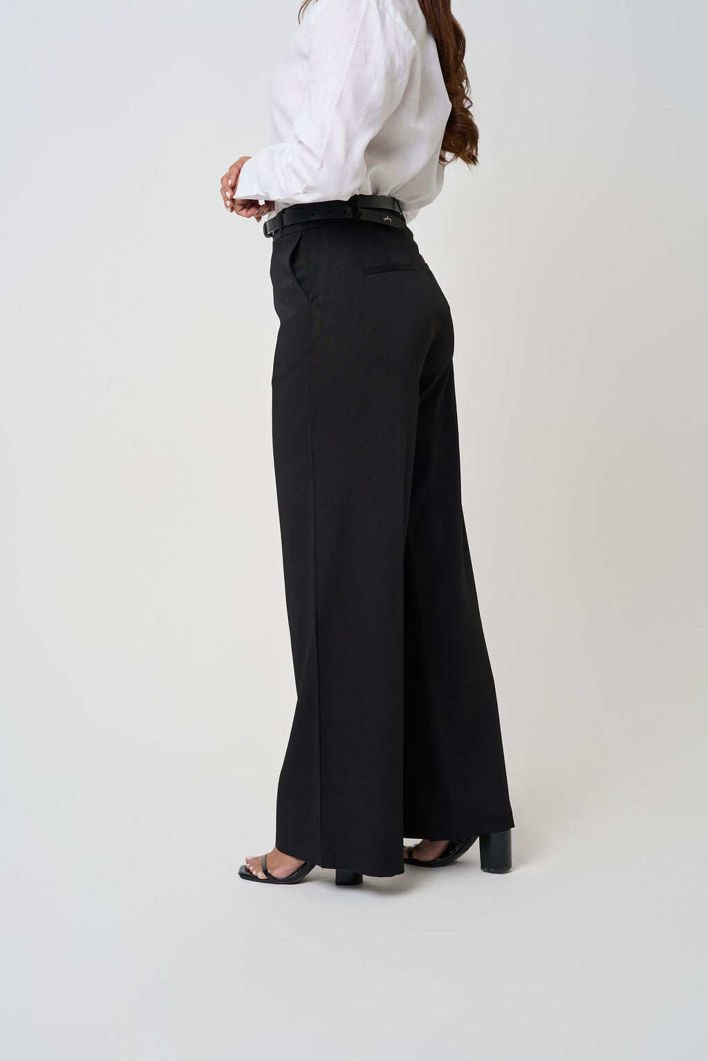 COCO TROUSER BELT LOOPS BLACK