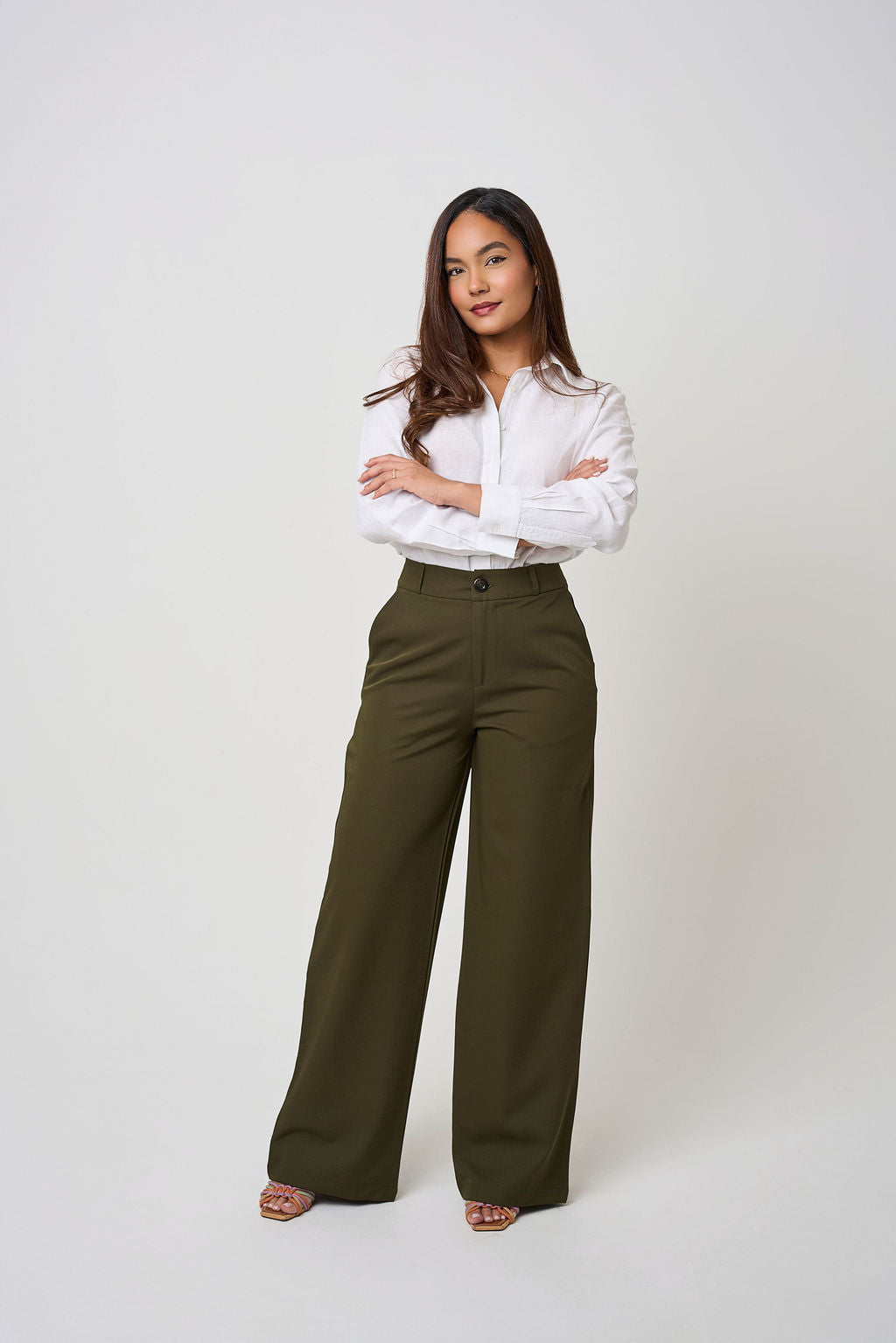 COCO TROUSER BELT LOOPS OLIVE