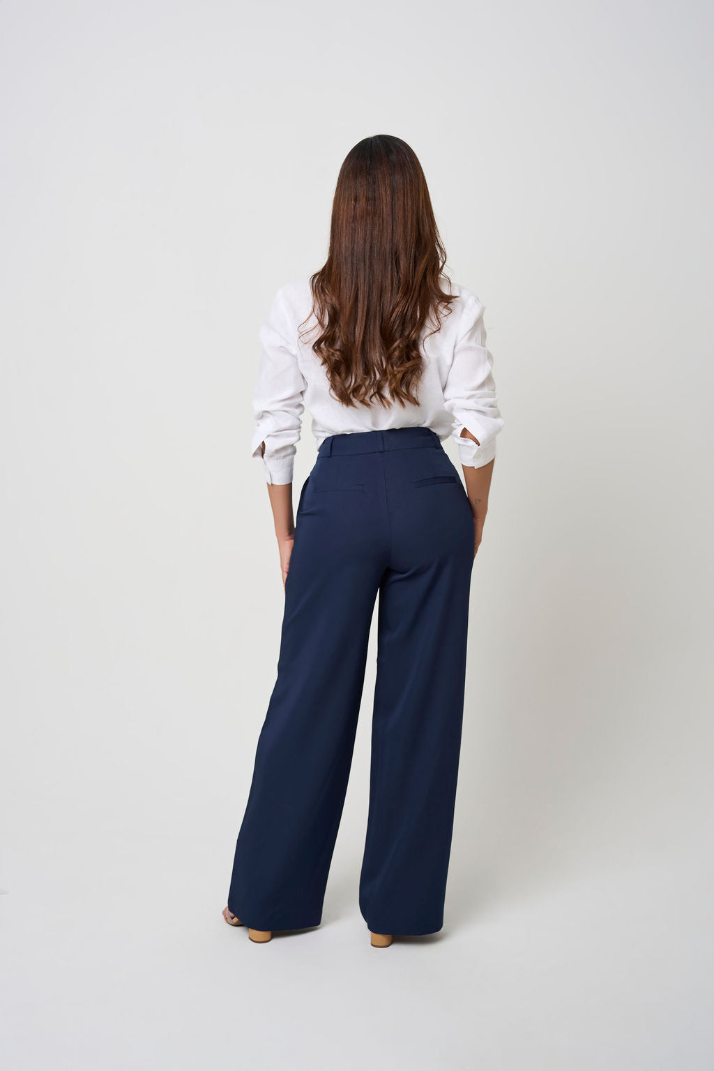 COCO TROUSER BELT LOOPS NAVY BLUE