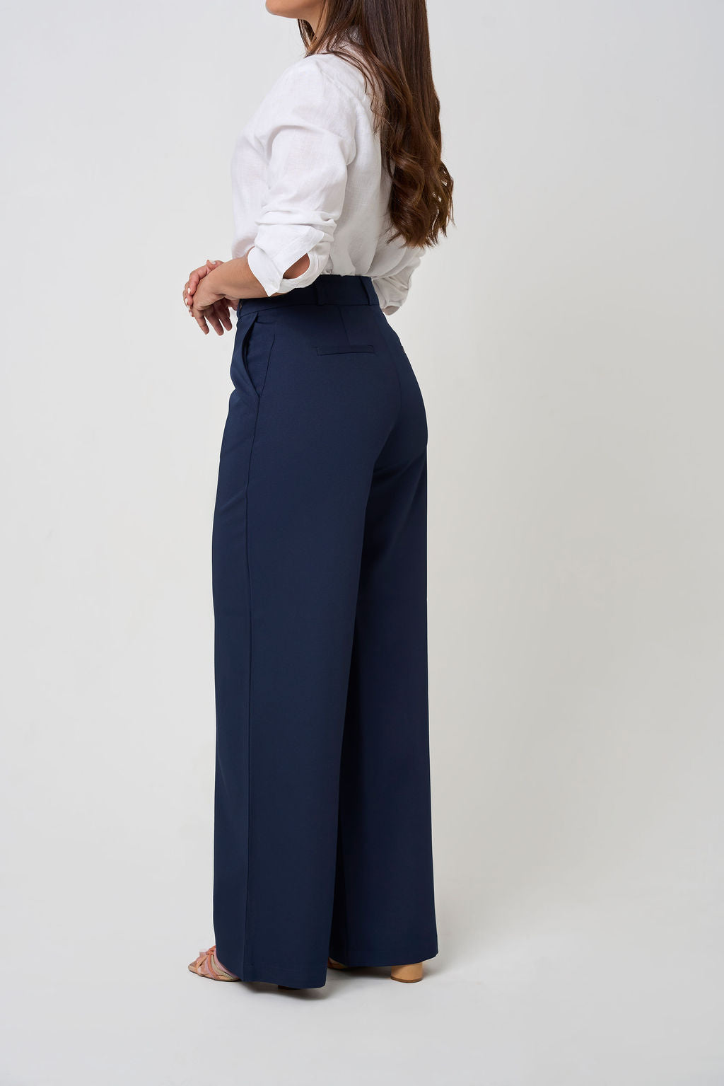 COCO TROUSER BELT LOOPS NAVY BLUE