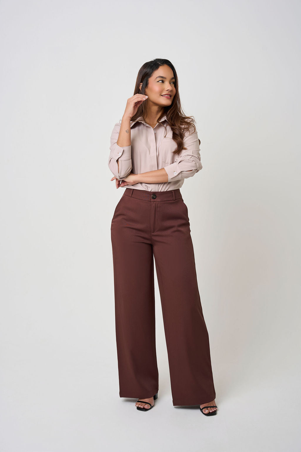 COCO TROUSER BELT LOOPS COCOA