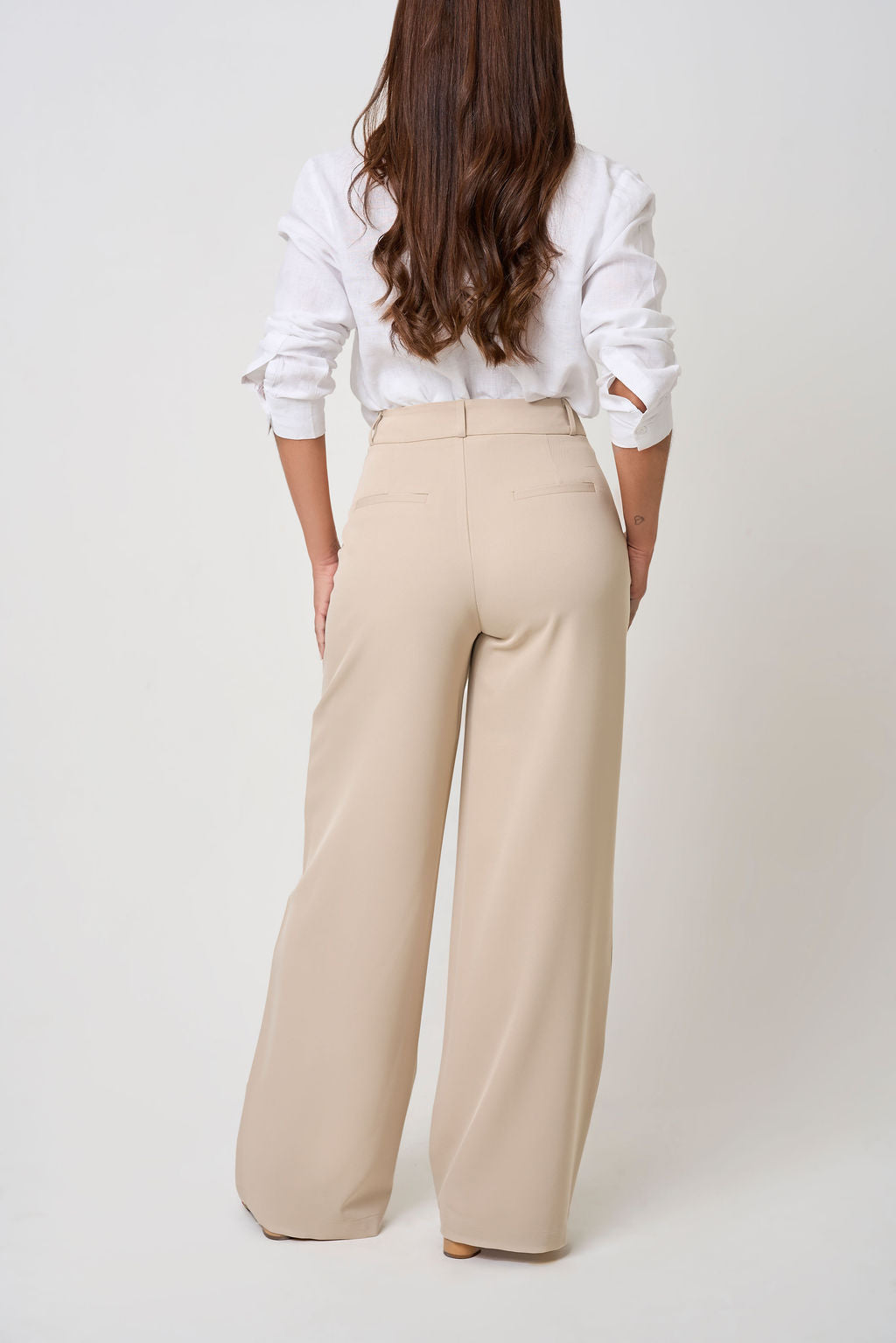 COCO TROUSER BELT LOOPS BEIGE