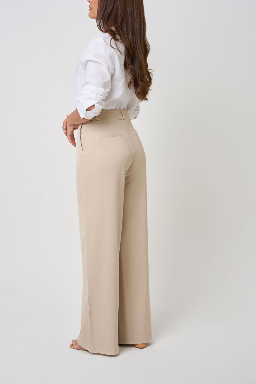 COCO TROUSER BELT LOOPS BEIGE