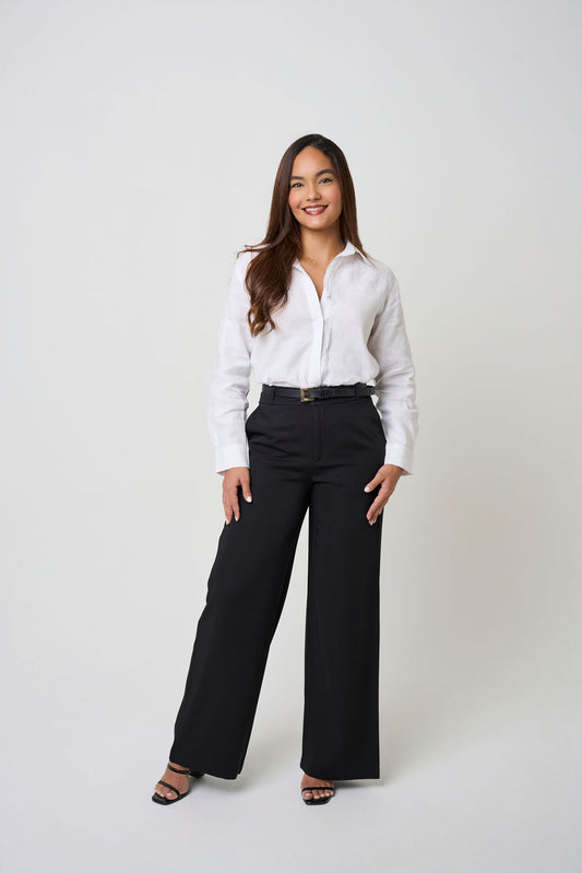 COCO TROUSER BELT LOOPS BLACK