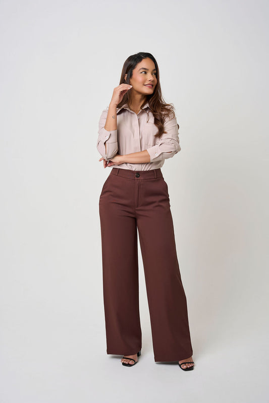 COCO TROUSER BELT LOOPS COCOA